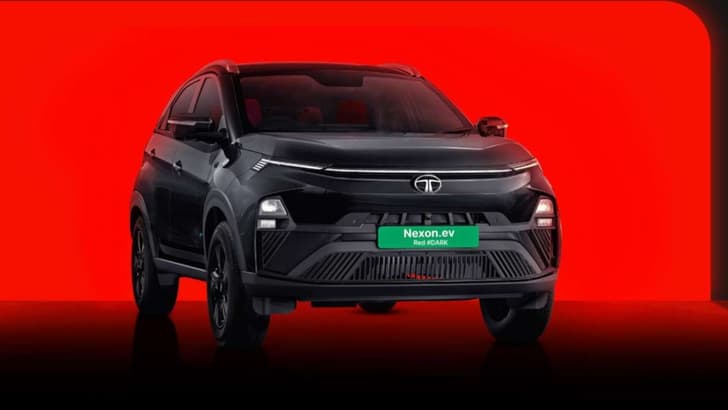tata nexon ev red dark edition exterior design tata nexon ev red dark edition exterior design